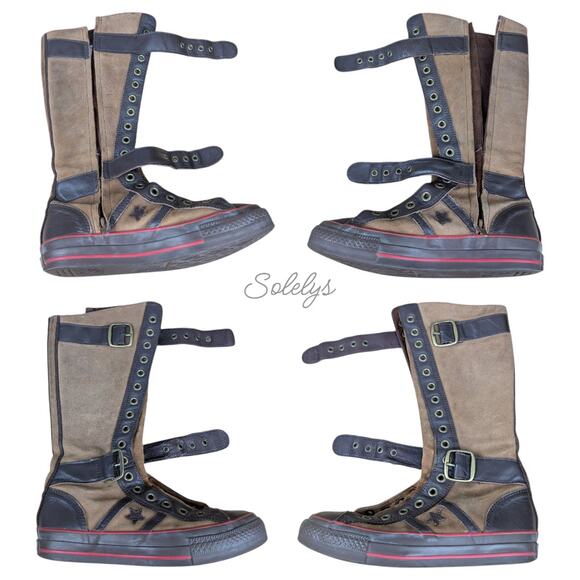 Converse 2005 Star 70 Vintage XXHI Buckle Knee High Suede Sneaker Boot 7 RARE - Picture 8 of 13
